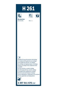 PIORO WYC.BOSCH TWIN 270MM H261 TYL Bosch 3 397 011 676 Pióro wycieraczki