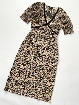 Wednesday’s Girl sukienka midi Animal print XS