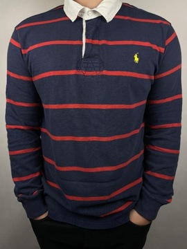 Longsleeve Polo Ralph Lauren XXL w paski granatowy