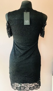Sukienka czarna koronka r40/42 AX Paris OUTLET 