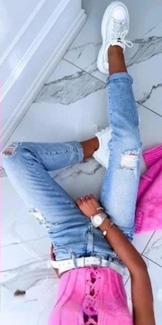 Spodnie jeansowe MOM FIT damskie (S/36)