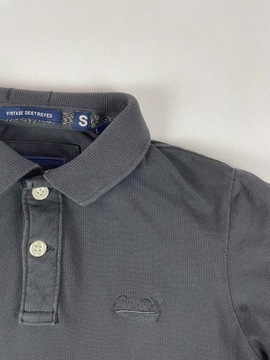 Koszulka Polo Superdry S czarna Vintage