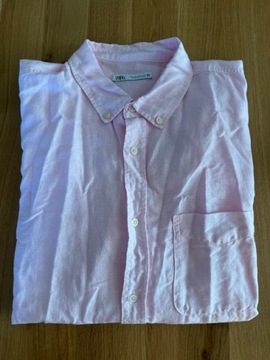 koszula męska ZARA XL różowa na lato