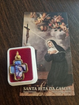 Santa Rita obrazek+medalik relikwia ex indumentis