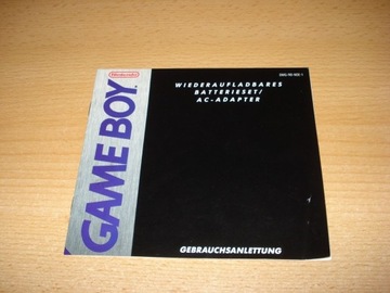 Instrukcja do zasilacza Nintendo GameBoy