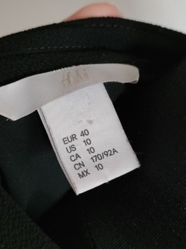 H&M czarna letnia sukienka zwiewna 40 L lato