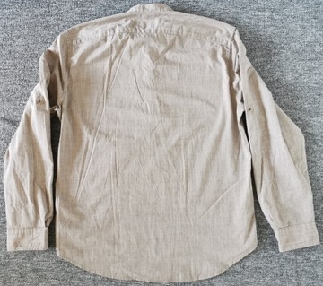 Koszula ze stójką - beżowa - Reserved - M/L 39/40