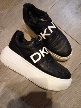 DKNY 38 platforma czarne 