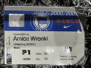 Bilet kolekcjonerski Hertha - Amica