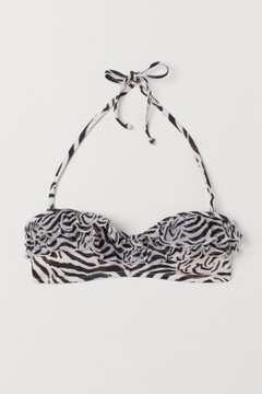 H&M BIKINI góra od stroju kąpielowego zebra 40 L