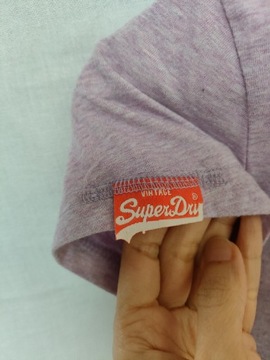 Liliowy t-shirt Superdry Vintage S