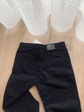Spodnie męskie tapered fit czarne (30) H&M