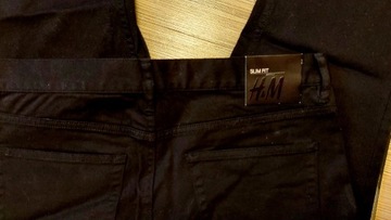 H&M spodnie czarne męskie Slim Fit rozmiar 31 