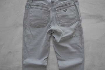 jasne bawełniane spodnie proste 27 S Armani jeans