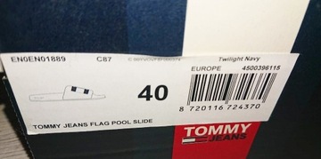 Klapki TOMMY JEANS FLAG POLL SLIDE  r. 40