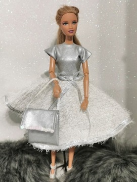 Ubranko dla lalki - Suknia śnieżynka
