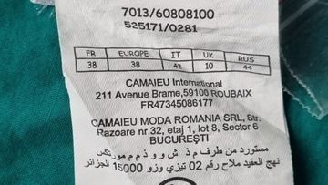Zielona bluzka damska Camaïeu 100% bawełna M/38