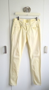 Pepe Jeans spodnie rurki M jeansy waniliowe.