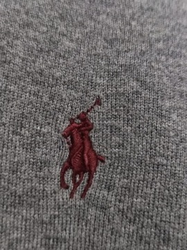 sweter sweterek Ralph Lauren XL szary siwy brązo