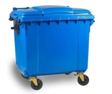 Stan BDB Kontener papier 1100L kosz śmieci odpady