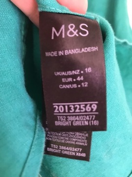Lniana koszula, kolor morski M&S rozm. 2XL - 44