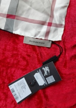 Burberry chustka jedwab krata mała 100% oryg nr se