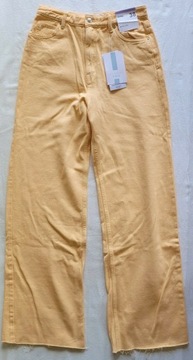 Szerokie spodnie jeansy damskie wide leg high waist Sinsay 38