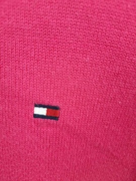 Sweter w serek Tommy Hilfiger M różowy