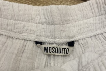 Mosquito XS/S Top z wiązaniem i szorty muślinowe białe