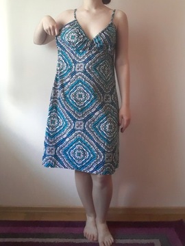 Niebieska bawełniana sukienka H&M