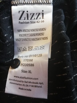 Bluzka/tunika czarno-biała, oversize Zizzi XL