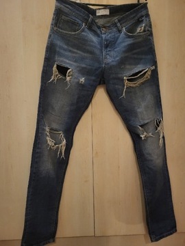 Spodnie jeans z dziurami ZARA rozm. 40