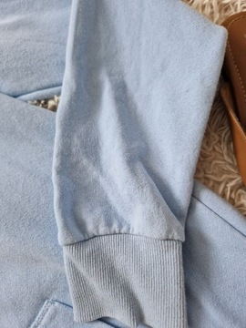 Błękitna niebieska bluza z kapturem oversize męska S Reserved