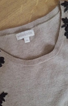 MONSOON__ Beżowy sweter z wełną i kaszmirem__38