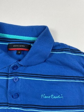 Koszulka Polo Pierre Cardin w paski niebieska M