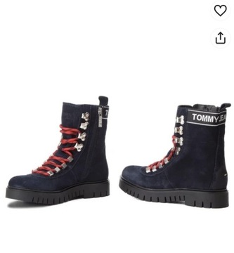 Botki Tommy Jeans skóra naturalna rozmiar 42 nowe