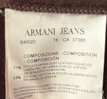 KURTKA SKÓRZANA ARMANI JEANS