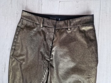 ciemne złoto damskie spodnie garniturowe 38 M