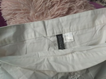H&M biała Spódnica na lato bawełniana 38 M