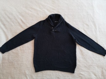 Granatowy sweter z kołnierzem Livergy 48 - 50