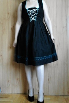 Sukienka Dirndl folk bawarska vintage retro r. 40