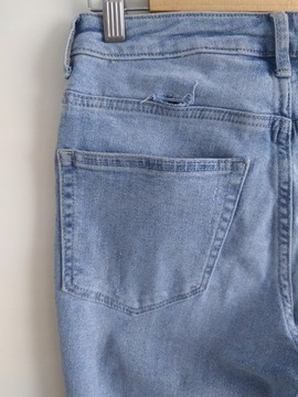 H&M spodnie jeansy curvy jegginsy dziury 36 S