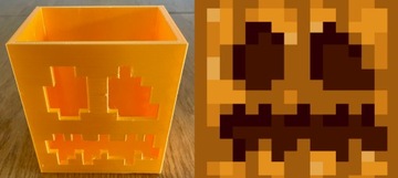 Pumpkin Minecraft organizer na biurko- druk 3D 