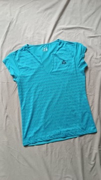Niebieska koszulka Sportowa Le coq Sportif rozmiar 40 do ćwiczeń 