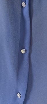 Elegancka półprzezroczysta bluzka cyrkonie ZARA S