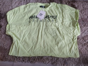 T-shirt damski krótki Bershka XL nowy z metką 