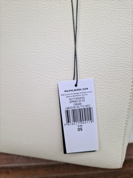 LAUREN RALPH LAUREN TOREBKA SKÓRA CREAM SHOPPER