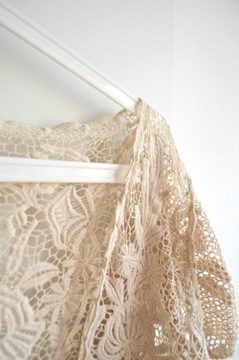 Vintage bolerko XL koronkowe do sukienki wesele