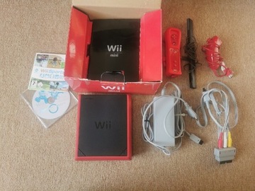Nintendo WII мини красная коробка, нунчаки Марио игры