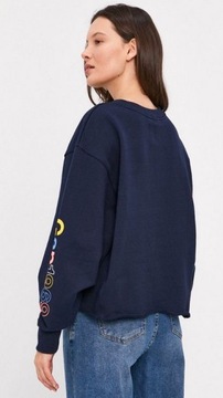 GAP krótka bluza crop z logo na rękawie